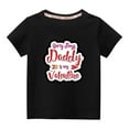 thumbnail image 1 of Penkiiy Toddler Kids Boys Girls Fashion Cute Round Neck Print Short Sleeve Top 3-4 Years Black, 1 of 6