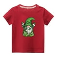 thumbnail image 1 of Penkiiy Toddler Kids Boys Girls Fashion Cute Round Neck Print Short Sleeve Top 4-5 Years Red, 1 of 6