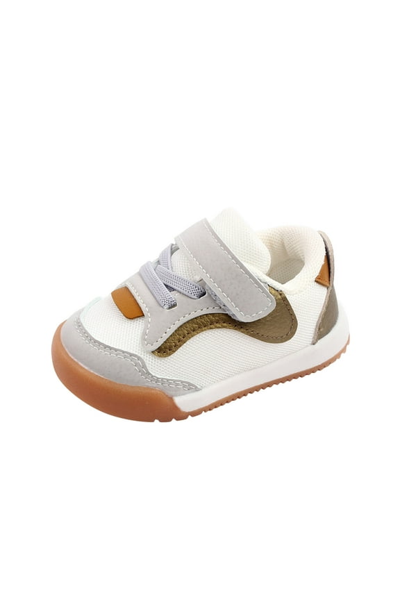 Toddler Shoes Baby Boys Girls Cute Fashion Breathable Mesh Non-slip Soft Bottom Sports Casual Shoes Smart Step First Walkers Shoes 9-12 Months Brown 2023 Summer Deal