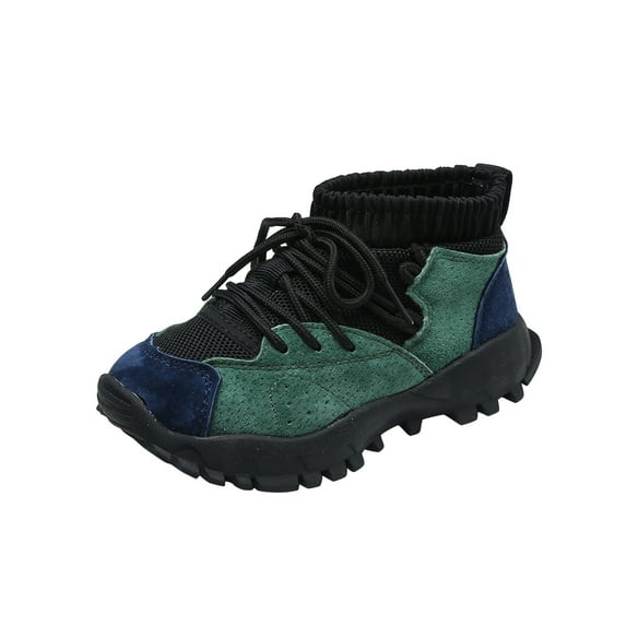 Penkiiy Toddler Shoes Spring And Leather Boys Fashion Lightweight Breathable Wear-Resistant Sports Casual Shoes Black Kid Shoes for 2-3 Years