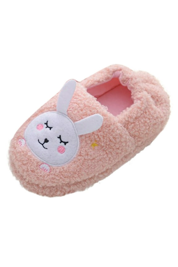Toddler Slippers Toddler Infant Kids Baby Warm Shoes Boys Girls Soft-Soled Slippers Pink Slippers