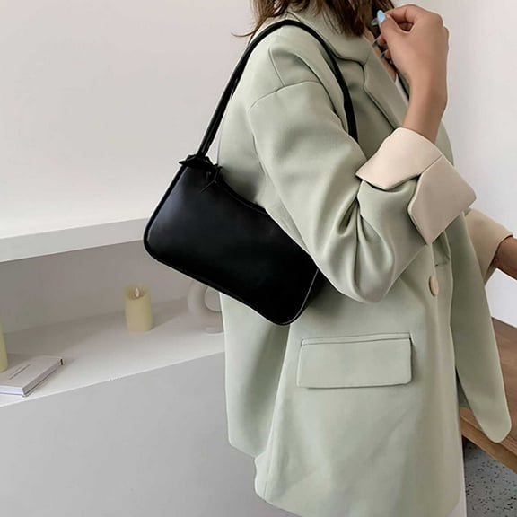 Penkiiy Trendy Women's Baguette Crossbody Bag - Stylish Fall Winter Vegan Leather Shoulder Purse for Everyday & Evening