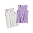 thumbnail image 1 of Penkiiy Trendy Girls' 2-Pack Cotton Sleeveless Tank Tops - Cute Printed Summer Tops for Toddler to Teens (Ages 3-13), 1 of 3