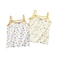 thumbnail image 1 of Penkiiy Trendy Girls' 2-Pack Cotton Sleeveless Tank Tops - Cute Printed Summer Tops for Toddler to Teens (Ages 3-13), 1 of 8