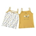 thumbnail image 1 of Penkiiy Trendy Girls' 2-Pack Cotton Sleeveless Tank Tops - Cute Printed Summer Tops for Toddler to Teens (Ages 3-13), 1 of 5