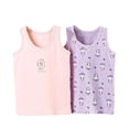 thumbnail image 1 of Penkiiy Trendy Girls' 2-Pack Cotton Sleeveless Tank Tops - Cute Printed Summer Tops for Toddler to Teens (Ages 3-13), 1 of 3