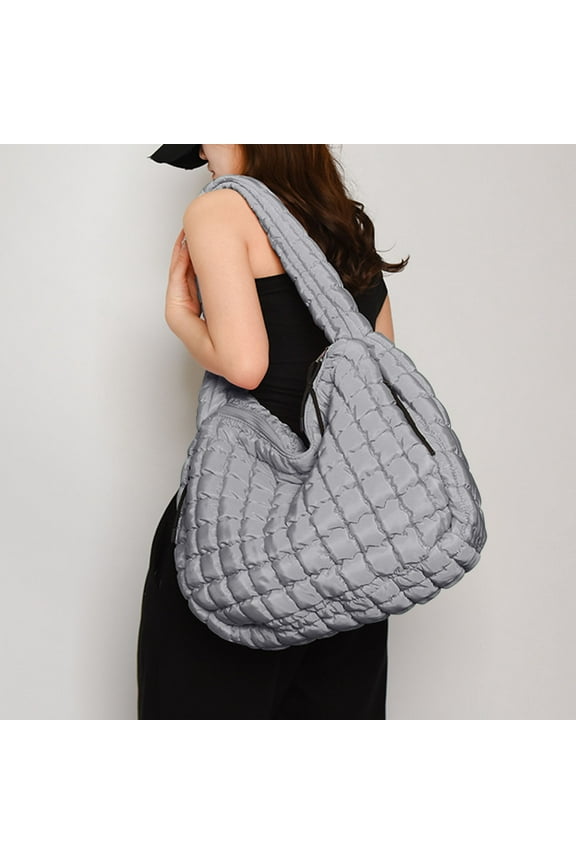 Trendy Women's Large Capacity Crossbody Tote Bag - Stylish Pleated Cloud Shoulder Bag, Must-Have Versatile Purse for Daily Use