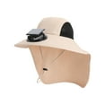 thumbnail image 1 of Penkiiy USB Rechargeable Fan Hat with Neck Flap - UPF 50+ Sun Protection, Hands Free Cooling for Outdoor Sports, 1 of 3
