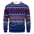 thumbnail image 1 of Penkiiy Unisex 3D Printed Christmas Tree Sweatshirts Crew Neck Long Sleeve Loose Top Xmas Pullover Blue, 1 of 4