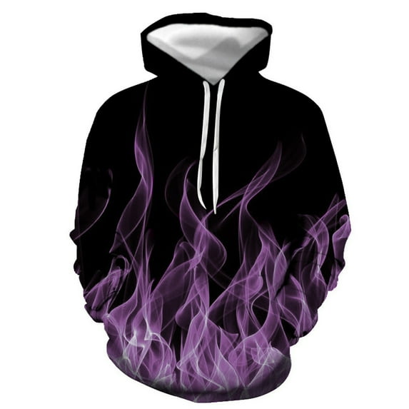 Penkiiy Unisex Novelty Hoodies for Men 3D Printed Graphics Fleece Pockets Pullover Sweatshirts Christmas 2XL Pink
