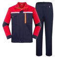 thumbnail image 1 of Penkiiy Unisex Work Suit With Long Sleeves Coat Jacket And Reflective Pants Color Blocking Set 2XL Red, 1 of 8
