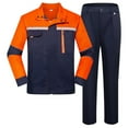 thumbnail image 1 of Penkiiy Unisex Work Suit With Long Sleeves Coat Jacket And Reflective Pants Color Blocking Set M Orange, 1 of 4