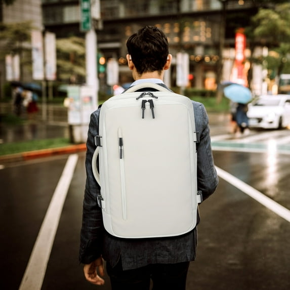 Penkiiy Vacuum Compression Expandable Laptop Backpack - Business Travel Bag, Large Capacity Anti-Theft Design for Men & Women