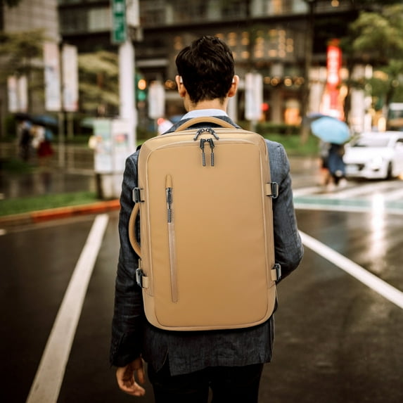 Penkiiy Vacuum Compression Expandable Laptop Backpack - Business Travel Bag, Large Capacity Anti-Theft Design for Men & Women