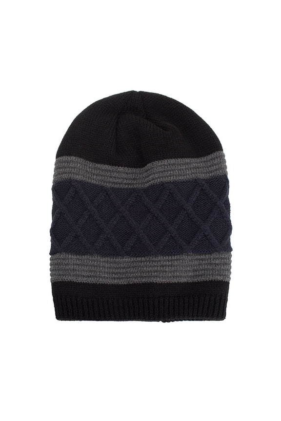 Vgogfly Slouchy Beanie for Men Women Winter Hats for Guys Cool Beanies Mens Lined Knit Warm Thick Skully Stocking Binie Hat Black