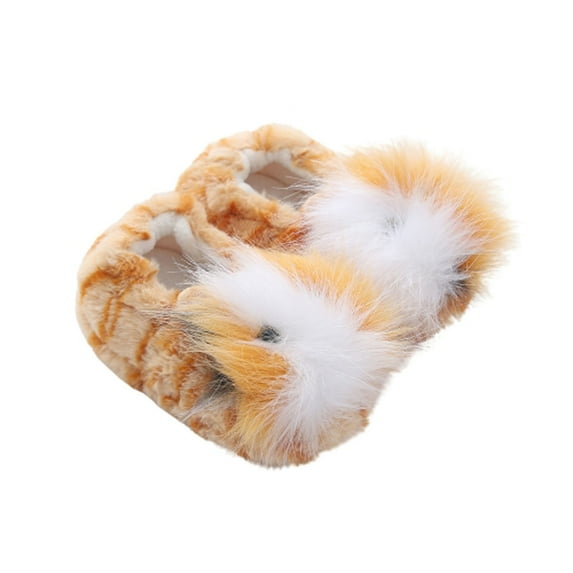 Penkiiy Warm House Baby Warm Cotton Slippers Home Fashion Casual Slippers Orange Kid Shoes for 8-9 Years