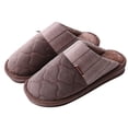 thumbnail image 1 of Penkiiy Warm Slippers for Women Slippers for Women, A Pair Of Lazy Slippers Curly Cozy Flat Slide Slippers Comfy Soft Non-Slip House Shoes Indoor And Outdoor, Warm Gift Brown Slippers, 1 of 6