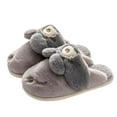 thumbnail image 1 of Penkiiy Warm Slippers for Women Women New Comfortable Home Cute Rabbit Models Winter Cotton Slippers Couple Models Thick Bottom Warm Cotton Slippers Cute Womens House Slippers Gray Slippers, 1 of 7