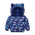 thumbnail image 1 of Penkiiy Winter Coats for Toddlers Cute Baby Girls Jacket Kids Boys Down With Ear Hoodie Spring Girl Clothes Infant Children's Clothing For Boys Coat 2 Years Dark Blue, 1 of 6