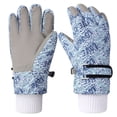 thumbnail image 1 of Penkiiy Winter Gloves Kids Children's Gloves Skiing Boys And Girls' Winter Velvet Thickened Warm Five Finger Children's Gloves Blue Gloves, 1 of 4