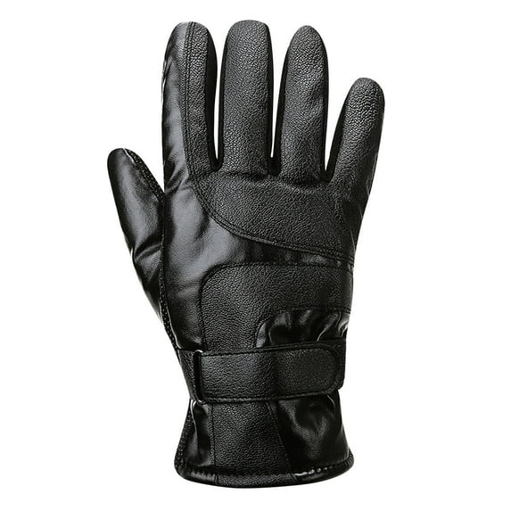 Penkiiy Winter Gloves for Men Men And Winter Outdoor Cycling Plus Thick Velvet Keep Warm Cold-proof Cotton Gloves Black Gloves