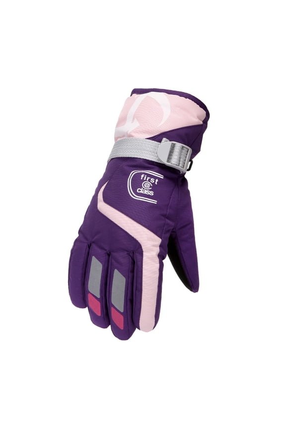 Winter Gloves for Women Adult Gloves Warm Ski Gloves Winter Windproof And Gloves Purple Gloves