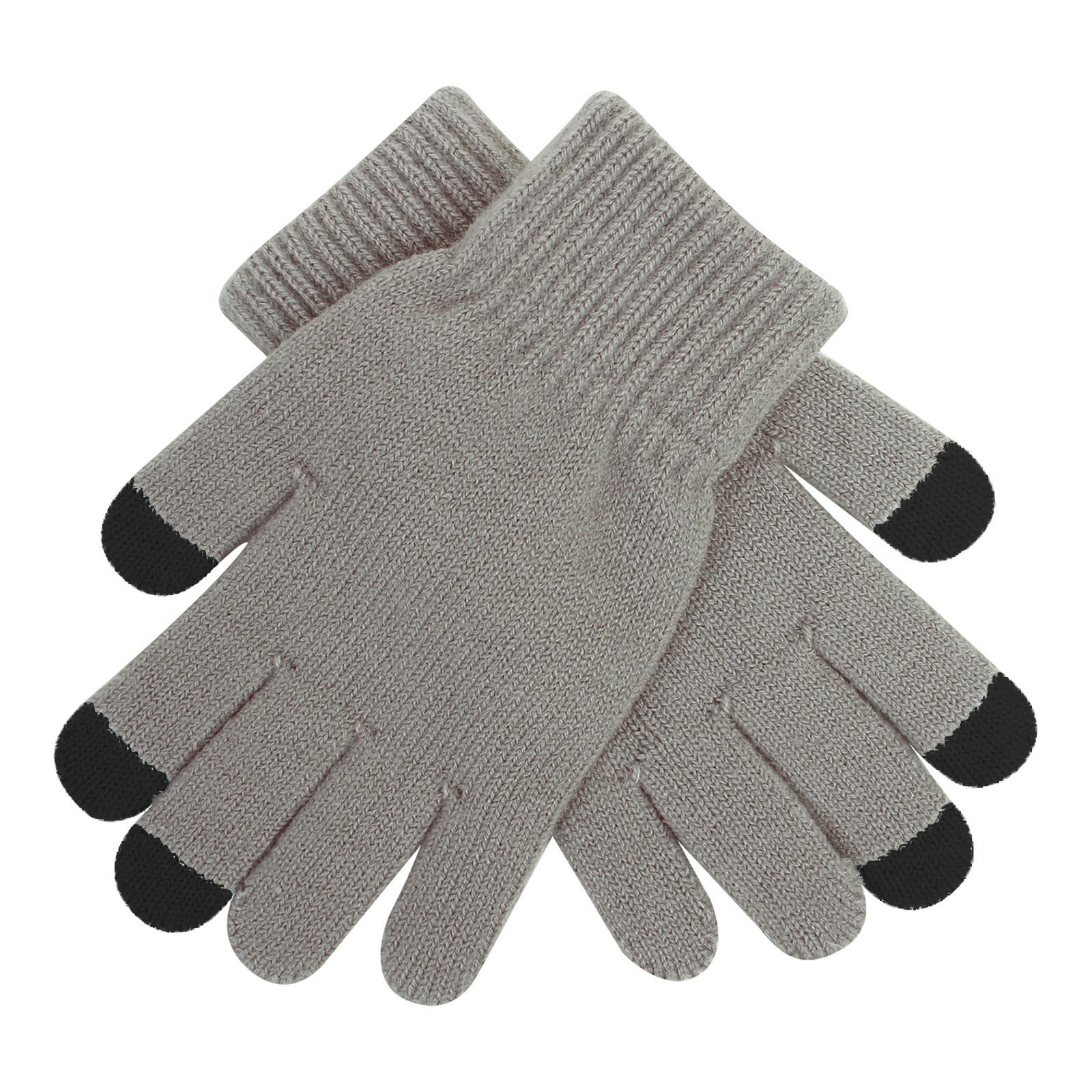 Penkiiy Winter Gloves for Women Unisex Fashion Solid Color Plus Velvet