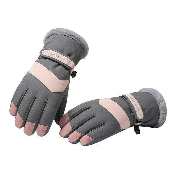 Penkiiy Winter Gloves for Women Women's Winter Gloves Warm Touch-Screen Gloves Windproof Warm Gloves For Winter Use Gray Gloves