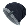 thumbnail image 1 of Penkiiy Winter Knit Warm Hat Thick Soft Stretch Slouchy Beanie Cap for Men and Women Fleece Lined Knit Cap Navy, 1 of 2