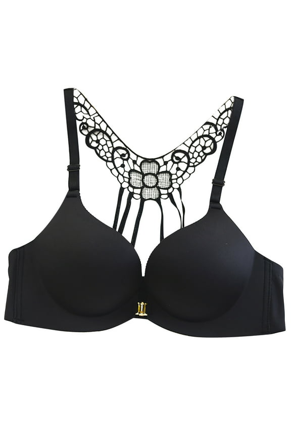 Women Bras Fashion Woman's Active Bra Beauty Back Wrap Hollow Out Bra Bikini Underwear Black Bras