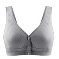 thumbnail image 1 of Penkiiy Women Bras Strapless Underwear Women's Non-slip Gathering Summer Anti-sagging Small Chest Traceless No Underwire Front Buckle Bra Cover Gray Bras, 1 of 5