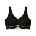 thumbnail image 1 of Penkiiy Women Bras Woman's Comfortable Lace Breathable Bra Underwear No Rims Black Bras, 1 of 3
