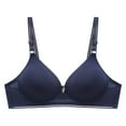 thumbnail image 1 of Penkiiy Women Bras Woman's Comfortable Lace Breathable Bra Underwear No Rims Dark Blue Bras, 1 of 5