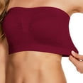 thumbnail image 1 of Penkiiy Women Bras Woman's Embroidered Glossy Comfortable Breathable Bra Underwear No Rims Wine Bras, 1 of 7