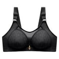 thumbnail image 1 of Penkiiy Women Bras Woman's Fashion Bowknot Printing Comfortable Hollow Out Bra Underwear No Rims Black Bras, 1 of 8