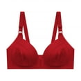 thumbnail image 1 of Penkiiy Women Bras Woman's Fashion Plus Size Wire Free Comfortable Push Up Bra Underwear Red Bras, 1 of 4