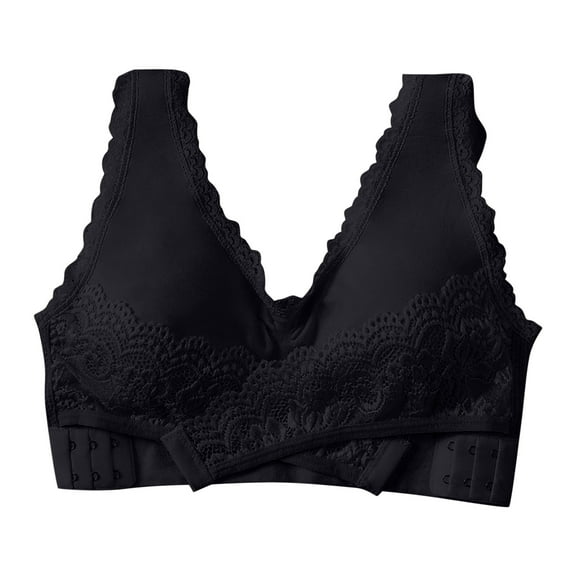 Penkiiy Women Bras Woman's Lace Comfortable Breathable Bra Underwear No Rims Black Bras