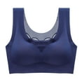thumbnail image 1 of Penkiiy Women Bras Woman's Large Size Comfortable Breathable Bra Underwear No Rims Blue Bras, 1 of 7