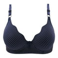 thumbnail image 1 of Penkiiy Women Bras Woman's Printing Gathered Together Daily Bra Underwear No Rims Blue Bras, 1 of 3