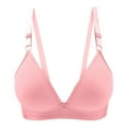 thumbnail image 1 of Penkiiy Women Bras Woman's Printing Gathered Together Daily Bra Underwear No Rims Pink Bras, 1 of 3