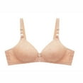 thumbnail image 1 of Penkiiy Women Bras Woman's Solid Color Comfortable Hollow Out Perspective Bra Underwear No Rims Beige Bras, 1 of 3