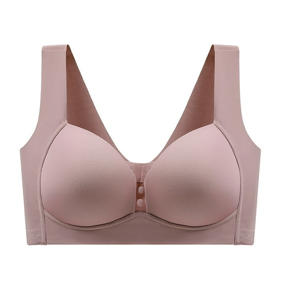 Penkiiy Women Bras Woman's Solid Color Comfortable Hollow Out Perspective Bra Underwear No Rims Coffee Bras
