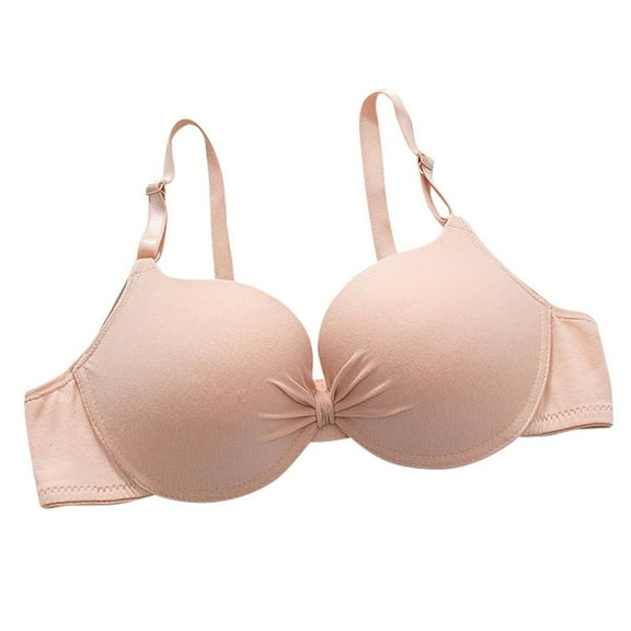 Penkiiy Women Bras Woman's Solid Color Comfortable Hollow Out Perspective Bra Underwear No Rims Khaki Bras