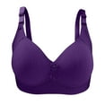 thumbnail image 1 of Penkiiy Women Bras Woman's Solid Color Comfortable Hollow Out Perspective Bra Underwear No Rims Purple Bras, 1 of 3
