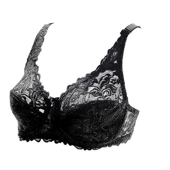 Penkiiy Women Bras Women Fashion Printed Bra Wire Free Underwear One-Piece Bra Everyday Underwear Black Bras