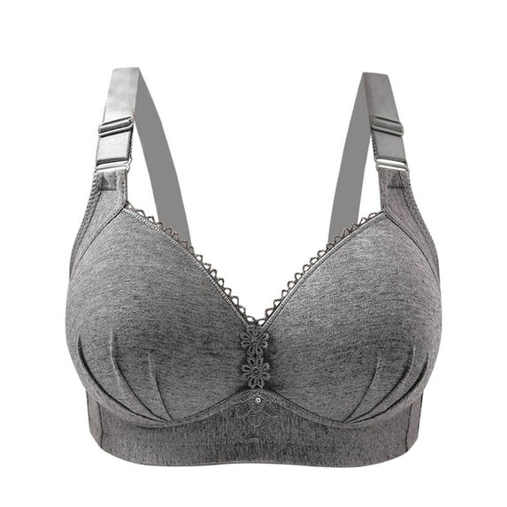 Penkiiy Women Bras Women Fashion Underwear No Underwire Plus Size Together Everyday Bras Gray Bras