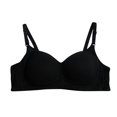 thumbnail image 1 of Penkiiy Women Bras Women Solid Underwired Sexy Lace Back Double Breasted Lingerie Black Bras, 1 of 3