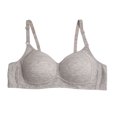 thumbnail image 1 of Penkiiy Women Bras Women Solid Underwired Sexy Lace Back Double Breasted Lingerie Gray Bras, 1 of 6