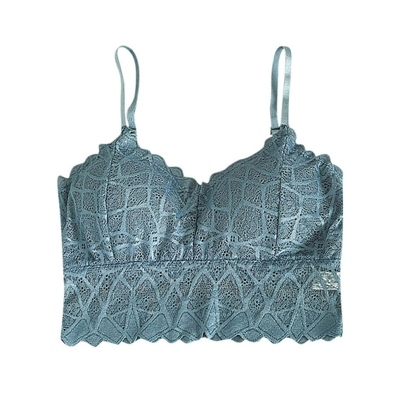 Penkiiy Women Bras Women Solid Underwired Sexy Lace Lingerie Everyday Bras Blue Bras