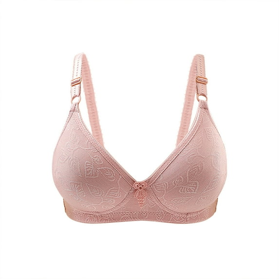 Penkiiy Women Bras Women's Bra Underwear Removable Shoulder Strap Daily Comfort Bra Underwear Pink Bras